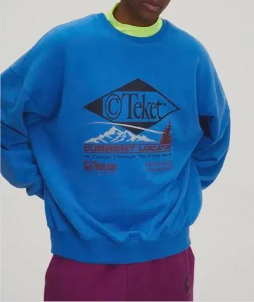 L) 테켓 Resort Sweatshirt Blue 맨투맨